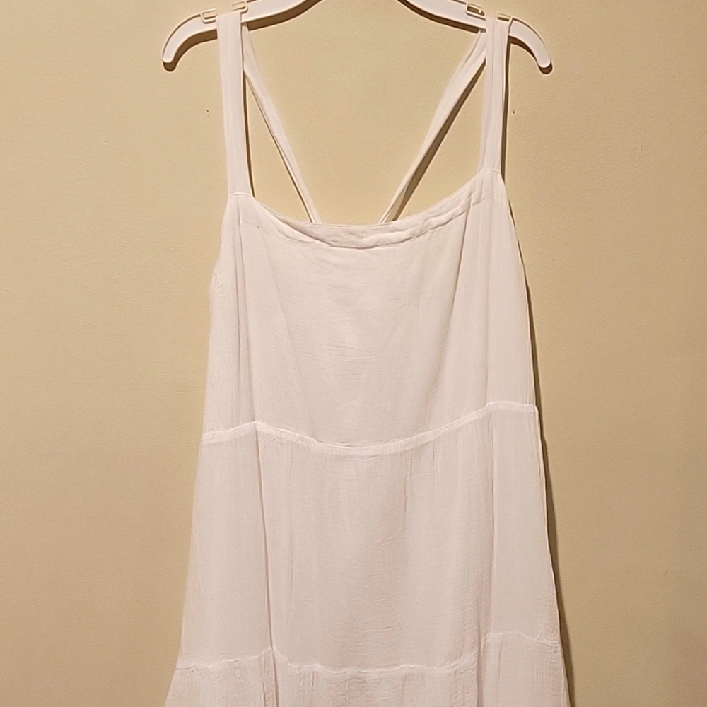 ❤️ ABERCROMBIE & FITCH BOHO TIERED TIE BACK COTTON MIDI DRESS, LARGE - Picture 7 of 8